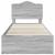 Cadru de pat cu sertar Gri Sonoma 90 x 190 cm Lemn Ingineresc GartenMobel Dekor