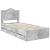 Cadru de pat Gri din beton 90 x 200 cm Lemn Ingineresc GartenMobel Dekor