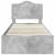 Cadru de pat Gri din beton 75 x 190 cm Lemn Ingineresc GartenMobel Dekor