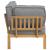 Set de canapea Gri 131,5 x 92 x 69 cm Lemn Solid de Acacia GartenMobel Dekor