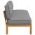 Set de canapea Simplu Gri 240 x 80 x 69 cm Lemn Solid de Acacia GartenMobel Dekor