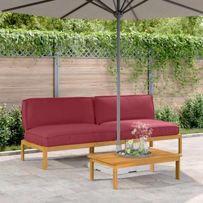 Set de canapea Roșu Vin 240 x 80 x 69 cm Lemn Solid de Acacia GartenMobel Dekor