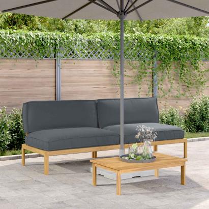 Set de canapea Antracit 240 x 80 x 69 cm Lemn Solid de Acacia GartenMobel Dekor