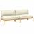 Set de canapea Crem 240 x 80 x 69 cm Lemn Solid de Acacia GartenMobel Dekor