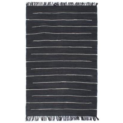 Covor Chindi țesut manual, antracit, 120 x 170 cm, bumbac GartenMobel Dekor