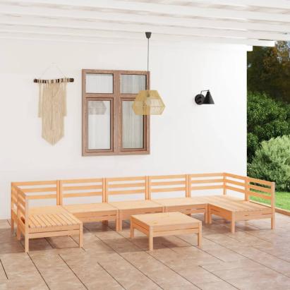 Set mobilier de grădină din 8 piese, lemn masiv de pin GartenMobel Dekor