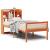 Pat bibliotecă fără saltea maro ceruit 75x190 cm lemn masiv pin GartenMobel Dekor