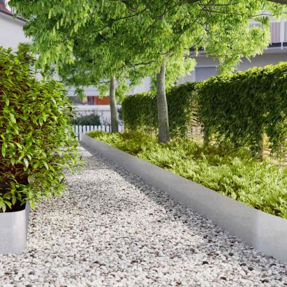 Borduri de gazon 10 buc 25x103 cm Oțel galvanizat GartenMobel Dekor