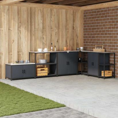 Depozitare pentru bucătărie Antracit 60 x 50 x 92 cm Oțel GartenMobel Dekor