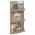 Raft pentru reviste cu raft Stejar Artizanal 51 x 11 x 102 cm GartenMobel Dekor