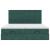 Cadru de pat otoman cu saltele Verde închis 200x200cm catifea GartenMobel Dekor