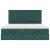 Cadru de pat otoman cu saltele Verde închis 200x200cm catifea GartenMobel Dekor