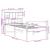 Pat cu bibliotecă fără saltea, alb, 75x190 cm, lemn masiv pin GartenMobel Dekor