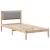 Cadru de pat Gri deschis 100 x 200 cm Lemn de pin masiv GartenMobel Dekor
