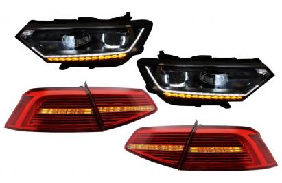 Faruri LED si Stopuri VW Passat B8 3G (2014-2019) Matrix Look R line cu semnal dinamic Performance AutoTuning