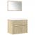 Set mobilier de baie, 3 piese, stejar sonoma, lemn prelucrat GartenMobel Dekor