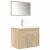 Set mobilier de baie, 3 piese, stejar sonoma, lemn prelucrat GartenMobel Dekor