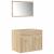 Set mobilier de baie, 4 piese, stejar sonoma, lemn prelucrat GartenMobel Dekor
