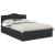 Cadru de pat cu sertar Negru 150 x 200 cm Lemn Ingineresc GartenMobel Dekor