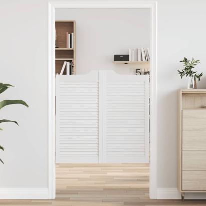 Uși batante cu jaluzele 1 pereche alb 100x100 cm GartenMobel Dekor