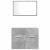Set mobilier de baie, 2 piese, gri beton, lemn compozit GartenMobel Dekor