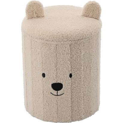 Taburet pentru copii, pliabil cu spatiu depozitare, 80kg, 28×34 cm, bej Household NewTrend