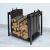 Suport lemne semineu, metalic, cu husa detasabila, negru, 50.5x37x50 cm GartenVIP DiyLine