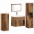 Set de mobilier pentru baie 4 pcs Lemn Vechi Lemn compozit GartenMobel Dekor