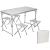 Masa plianta, camping, cu 4 scaune, aluminiu, 120x70x70 cm, Malatec GartenVIP DiyLine