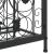 Suport sticle vin 41 de sticle, negru 45x36x120 cm fier forjat GartenMobel Dekor