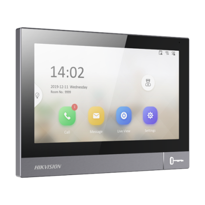 Monitor videointerfon TCP/IP, IPS LCD 7 inch touch screen, WiFi, PoE, Alarma IN - HIKVISION DS-KH8381-WTE1 SafetyGuard Surveillance