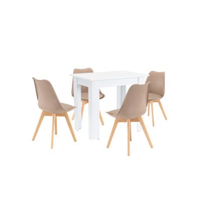 Leziter Set de masă Amina 4 1 bej-alb Mobalis Homvera