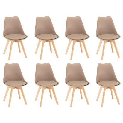 Leziter Silla scaun de luat masa 8 bucăți în bej Mobalis Homvera