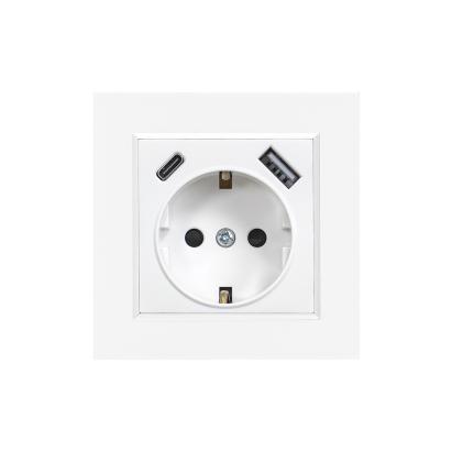 Leziter Priză Nova cu conector USB cu cadru alb Mobalis Homvera