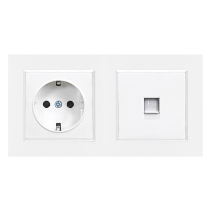 Leziter Priză Nova 16A 250V UTP cu cadru alb Mobalis Homvera