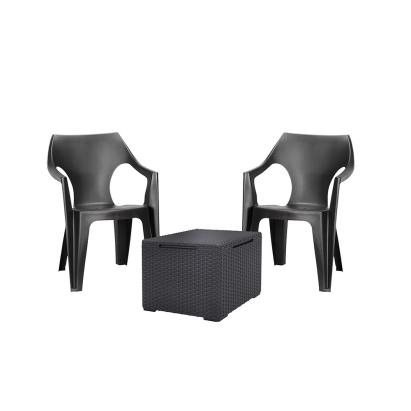 Curver Set de mobilier de grădină Dante Balcony cu spătar jos și masă Vigo Mobalis Homvera