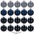 Set globuri de Craciun, 20 bucati, 3 modele, 4cm, albastru marin Household NewTrend