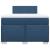 Pat box spring cu saltea, albastru, 120x200 cm, textil GartenMobel Dekor