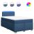 Pat box spring cu saltea, albastru, 120x200 cm, textil GartenMobel Dekor