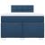 Pat box spring cu saltea, albastru, 120x200 cm, textil GartenMobel Dekor