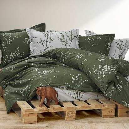 Lenjerie de pat 4 piese, Bumbac Ranforce, cearceaf pat clasic, cearceaf pilota 200x230, 2 fete perna 50x70, 2 fete perna 70x70, RNFN 254 Relax KipRoom