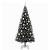 Brad de Crăciun cu 300 LED cu suport Negru 180 cm PVC GartenMobel Dekor