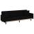 Canapea extensibilă cu perne, negru, material textil GartenMobel Dekor