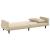 Canapea extensibilă, cu perne, crem, material textil GartenMobel Dekor
