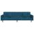 Canapea extensibilă cu 2 locuri, 2 perne, albastru, catifea GartenMobel Dekor