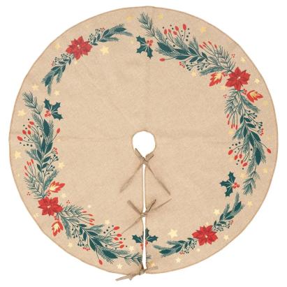 Covoras de pus sub bradul de Craciun, diametru 90 cm, bej cu modele Household NewTrend