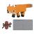 MINECRAFT CRAFT A BLOCK FIGURINA FOX 8CM SuperHeroes ToysZone