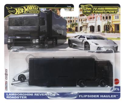 HOT WHEELS TRANSPORTATOR FLIPSIDER HAULER CU MASINUTA LAMBORGHINI REVENTON ROADSTER SCARA 1 LA 64 SuperHeroes ToysZone