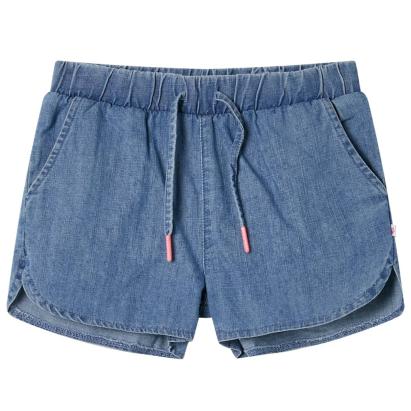 Pantaloni scurți pentru copii, albastru denim, 116 GartenMobel Dekor