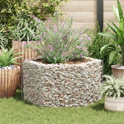 Strat înălțat gabion hexagonal, 100 x 90 x 50 cm GartenMobel Dekor